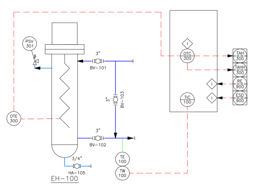Electric Fuel Gas Startup Super Heater Diagram